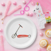 Kleine Roodscooter Kinderdag Papieren Bordje (Feest)