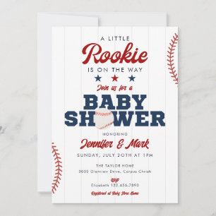 Kleine Rookie Honkbal Sporten Baby Shower Kaart