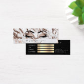 Kleine Roos met cadeaubon koper Lash Makeup Mini Visitekaartjes (Bureau)