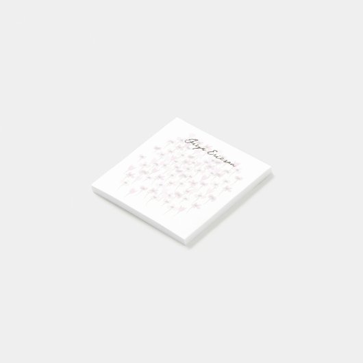 Kleine roze bloemen Post-it® notes Sjabloon (Schuin)