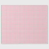 Kleine Roze Gingham Check Cadeaupapier (Vlak)