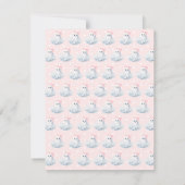 Kleine Roze Kleine Baby Boo Douche Bedankt Kaarten (Achterkant)