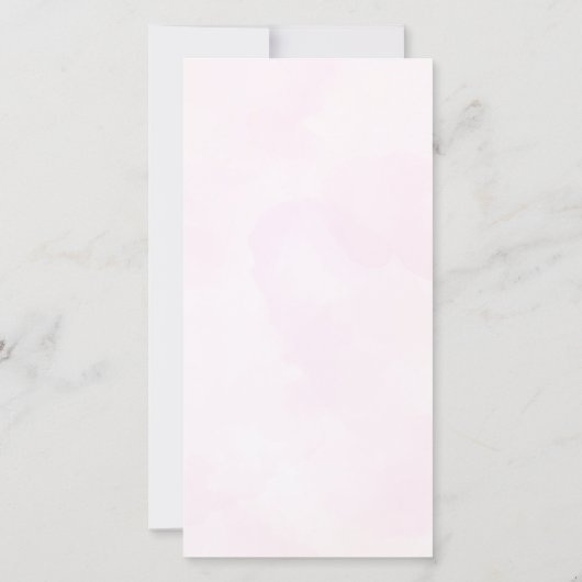 Kleine roze pompoenboog is onderweg bedankkaart (Achterkant)