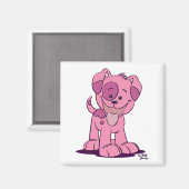 Kleine roze puppy magneet (Voorkant / Achterkant)