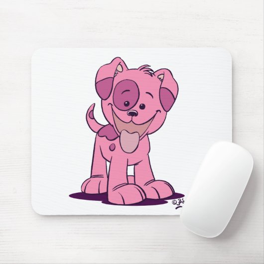 Kleine roze puppy muismat (Met muis)