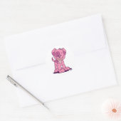 Kleine roze puppy vrouwen sticker (Envelop)