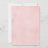 Kleine roze roze baby shower kaart (Achterkant)