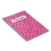 Kleine roze rozen gepersonaliseerd notitieboek (Rechterzijde)
