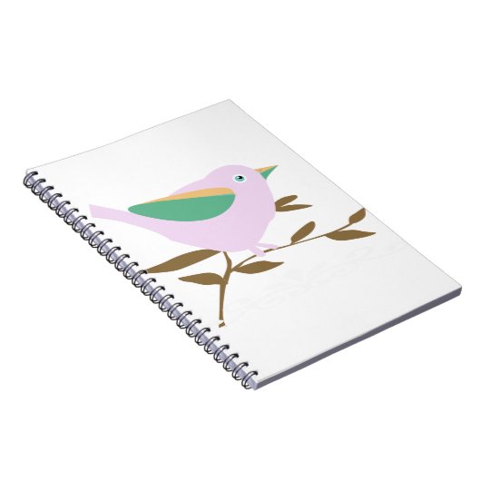 Kleine roze vogel notitieboek (Rechterzijde)