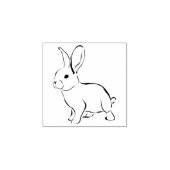 Kleine rubberen stempel - linkse konijn (Afrduk)
