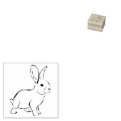 Kleine rubberen stempel - rechterkonijn (Gestempeld)