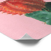 Kleine Ruby Ball Cactus Acrylverf Poster (Hoek)