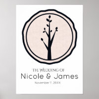 Kleine Rustieke Boom Natuurlijke Trouwdag Aangepas