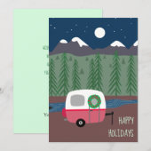 Kleine RV-camerawinterflatkaart Feestdagenkaart (Voorkant / Achterkant)