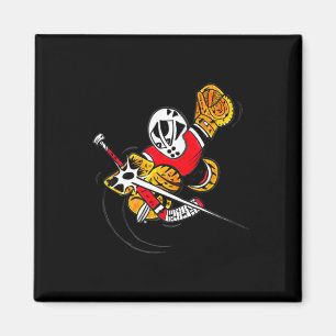 Kleine saves Cartoon Hockey Doelman Actie Save Magneet