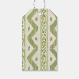 Kleine Schaal Lime Ikat op Crème Cadeaulabel