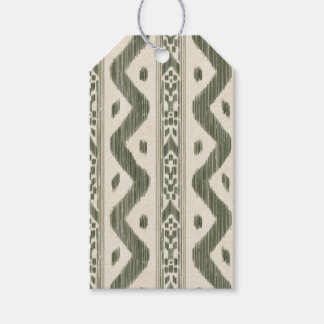 Kleine Schaal Olijf Ikat op Crème Cadeaulabel