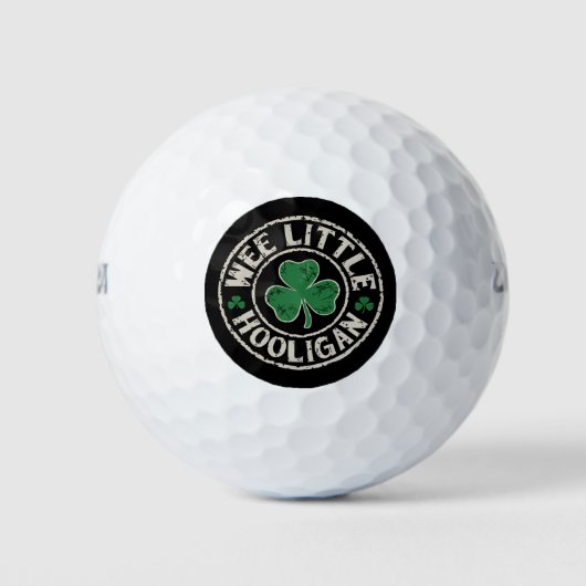 Kleine Schalk Shamrock St. Patrick's Day Golfballen (Voorkant)