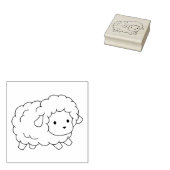Kleine schapenlampkleur Ge Rubberstempel (Gestempeld)