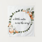 Kleine schat achtergrond Een klein schatje is op k Wandkleed (Voorkant)