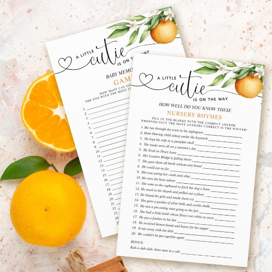 Kleine schat dubbelzijdige babyshower-spelletjes