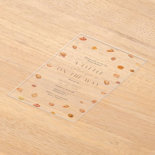 Kleine schatje acryl baby shower uitnodiging acryl uitnodigingen (Laagn)