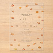 Kleine schatje acryl baby shower uitnodiging acryl uitnodigingen (Voorkant)