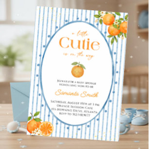 Kleine schatje blauwe baby shower kaart