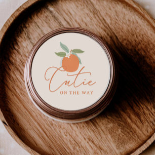 Kleine schatje citrus sinaasappel dank je ronde sticker