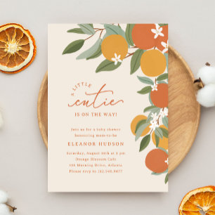 Kleine schatje citrus sinaasappels baby shower kaart