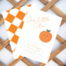 Kleine schatje Tangerine citrus baby shower
