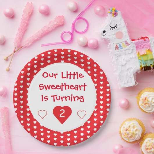 Kleine schatje Toddler Birthday Papieren Bordje (Feest)