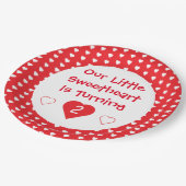 Kleine schatje Toddler Birthday Papieren Bordje (Gekanteld)