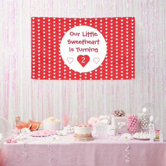 Kleine schatje Toddler Birthday Spandoek (Feest)