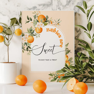 Kleine schattige boog Baby's zijn zoet Poster