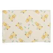 Kleine schattige giraffe bloemenlicht bruin kussensloop (Voorkant-Rechts)