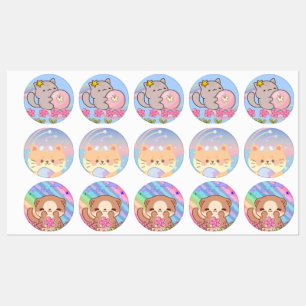 Kleine schattige huisdieren labels
