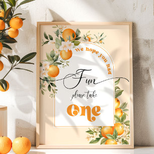 Kleine schattige sinaasappels We hopen dat je leuk Poster