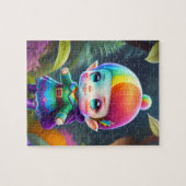 Kleine Schattigee Elf Meisje Legpuzzel (Horizontaal)