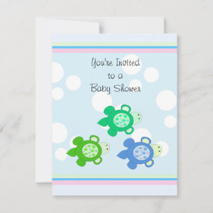 Kleine Schildpadden Baby Shower Kaart