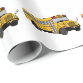Kleine schoolbus cadeaupapier (Rol Hoek)