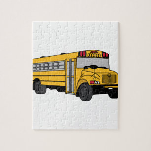 Kleine schoolbus legpuzzel