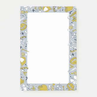 Kleine schoolspullen op de  post-it® notes