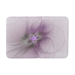 Kleine schoonheid moderne mauve grijze fractal kun badmat