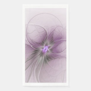 Kleine schoonheid moderne mauve grijze fractal kun servet
