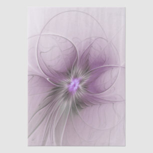 Kleine schoonheid moderne mauve grijze fractal kun tissuepapier