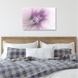 Kleine schoonheid moderne mauve grijze fractale ku canvas afdruk