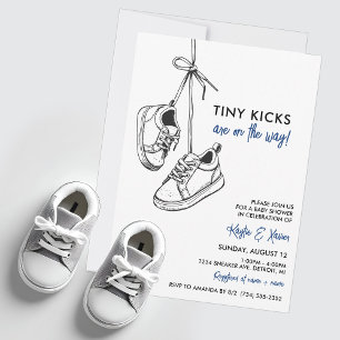Kleine schopjes zijn onderweg Baby Shower gympen Kaart