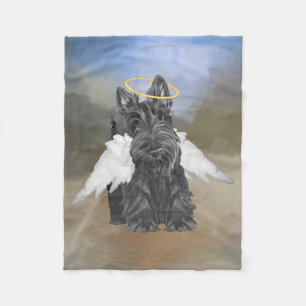 Kleine Scottie-engel Fleece Deken