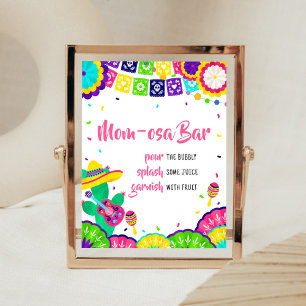 Kleine Senorita Fiesta Baby shower Moeder Osa Bar Poster